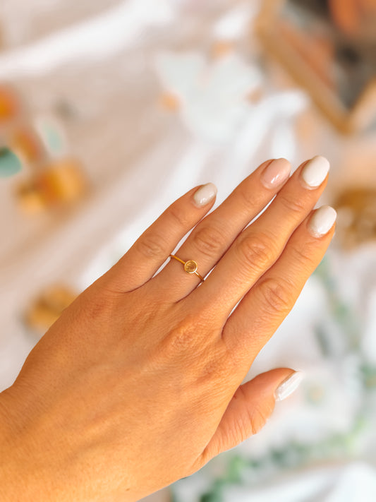 Citrien Mini Ring — Goud